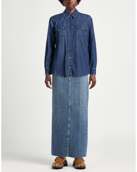 7 For All Mankind Blue Denim Shirt Cotton