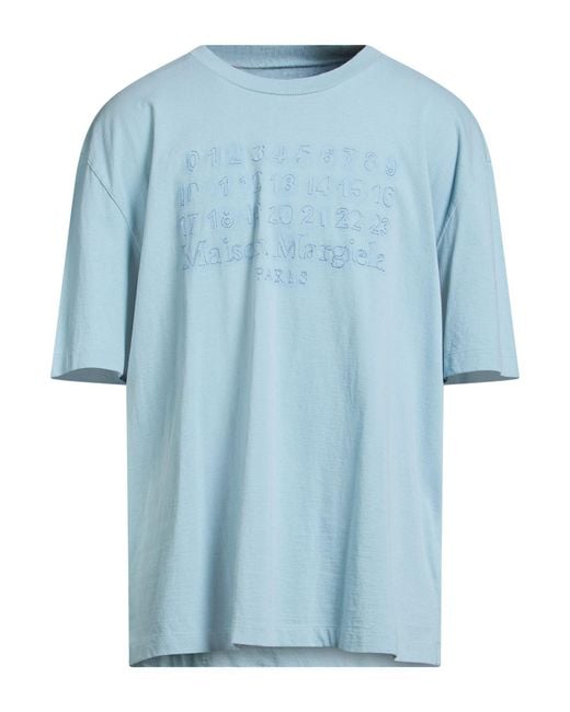 Maison Margiela Blue T-Shirt Cotton for men