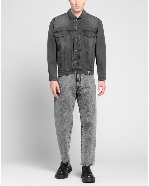 Guess Gray Denim Outerwear for men