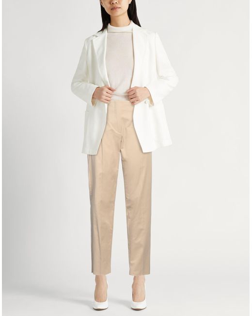 Max Mara Natural Pants Cotton, Silk, Elastane
