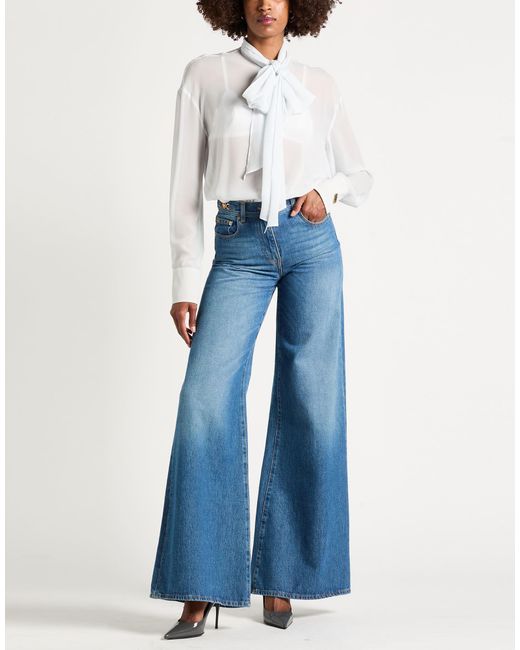 Versace Jeans Couture White Sky Shirt Silk