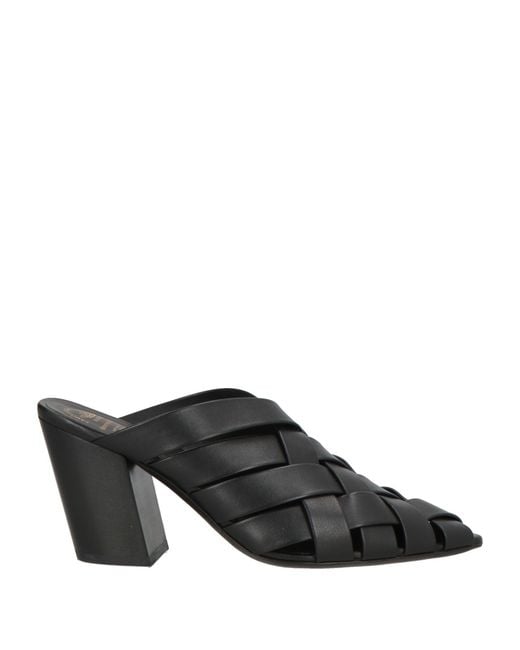 Officine Creative Black Mules & Clogs Leather