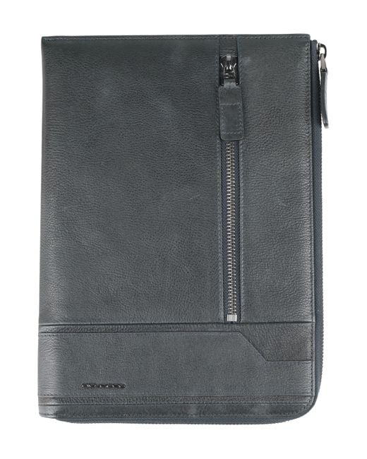 Piquadro Gray Midnight Document Holder Leather for men