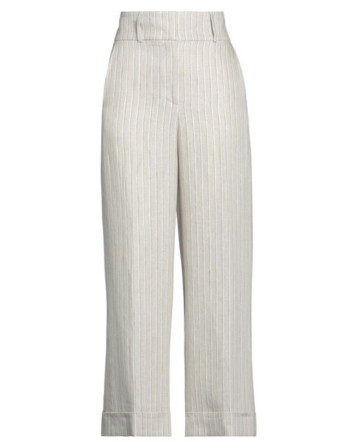 Peserico EASY White Pants Linen