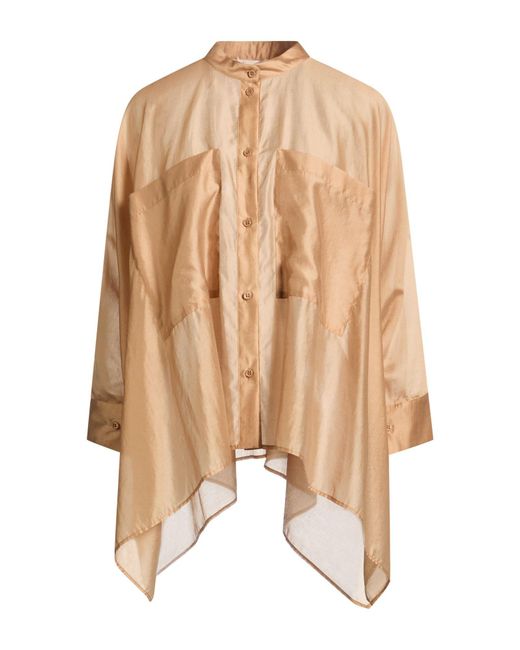 MEIMEIJ Natural Camel Shirt Lyocell, Polyester