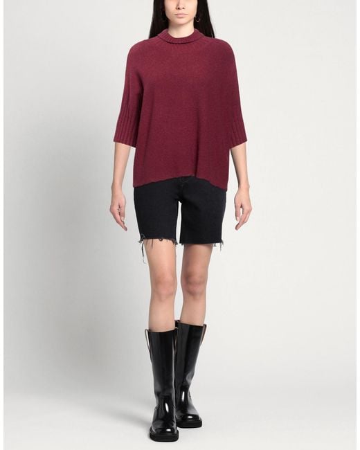 Manila Grace Red Turtleneck Viscose, Polyester, Polyamide