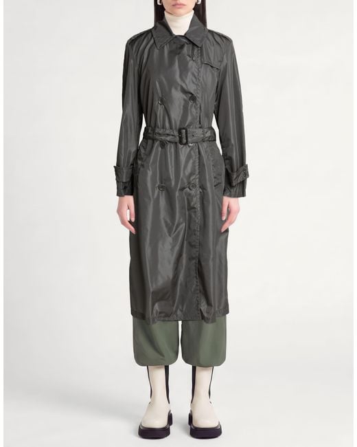 Aspesi Gray Overcoat & Trench Coat