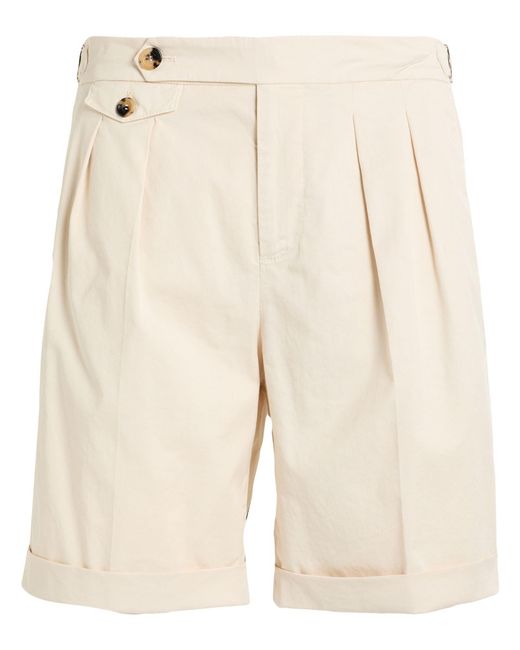 Brunello Cucinelli Natural Shorts & Bermuda Shorts Cotton, Elastane for men