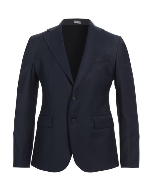 Brian Dales Blue Midnight Blazer Polyester, Wool, Lycra for men