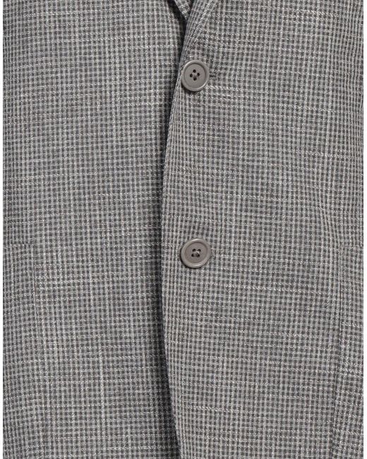 Tombolini Gray Blazer Virgin Wool, Cotton, Linen, Elastane for men
