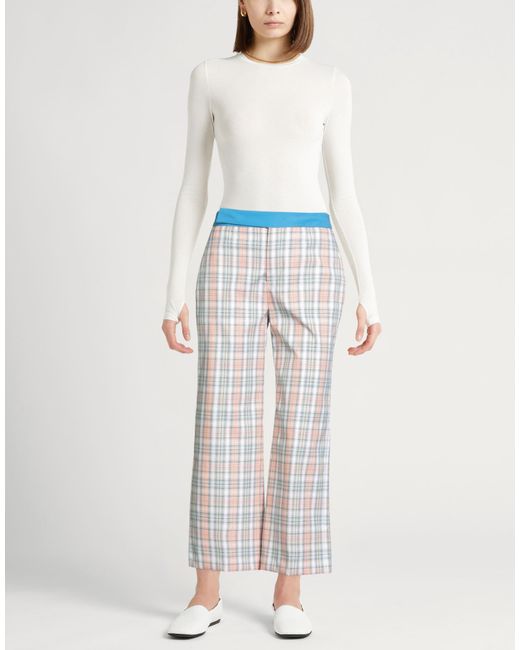 PT Torino White Pants Polyester, Cotton, Elastane