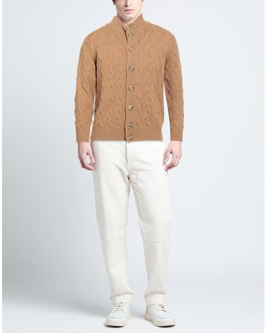 FILIPPO DE LAURENTIIS Brown Cardigan Cashmere for men