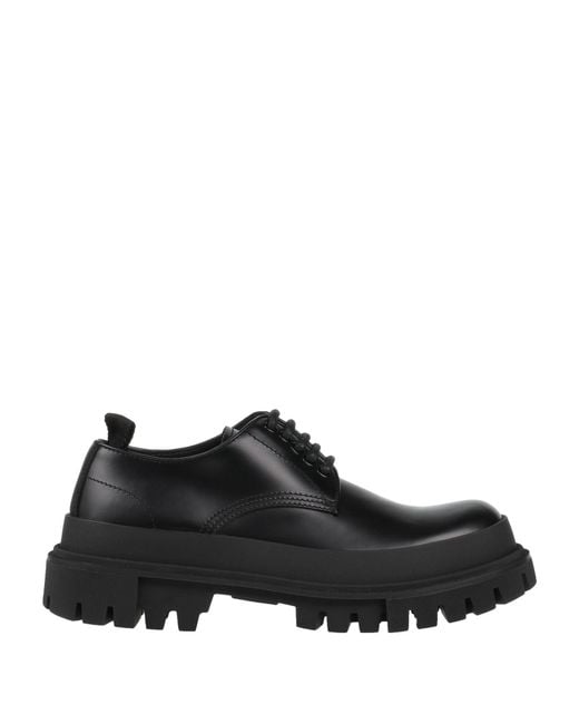 Dolce & Gabbana Black Lace-up Shoes for men