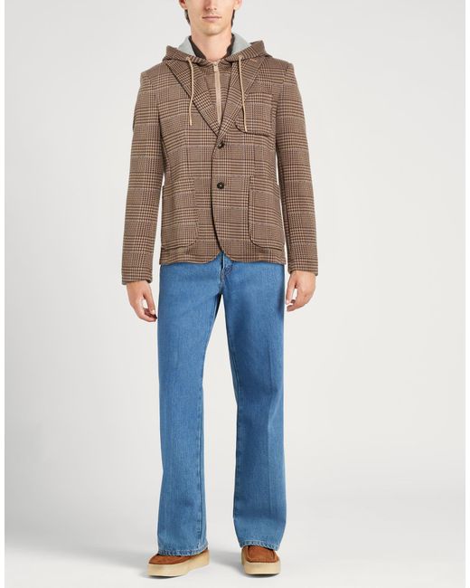 Manuel Ritz Brown Blazers for men