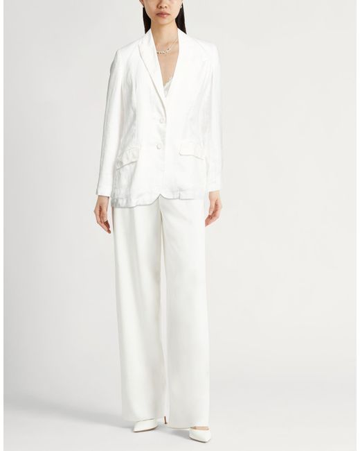 120% Lino White Blazer