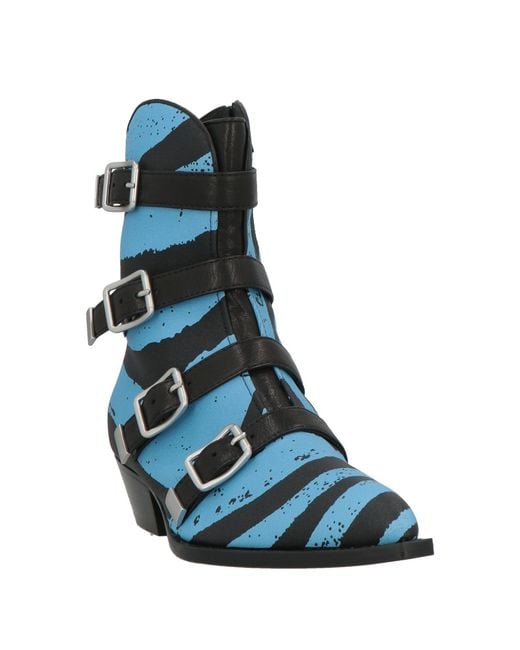 Philosophy Di Lorenzo Serafini Blue Ankle Boots Leather