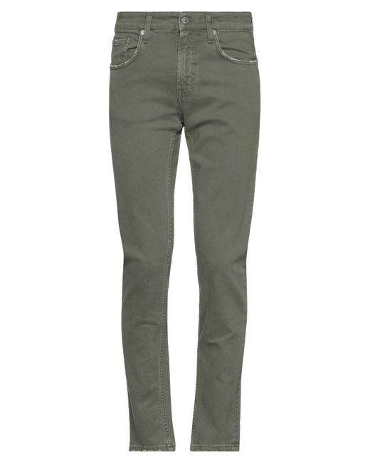 Department 5 Green Military Jeans Cotton, Elastane for men