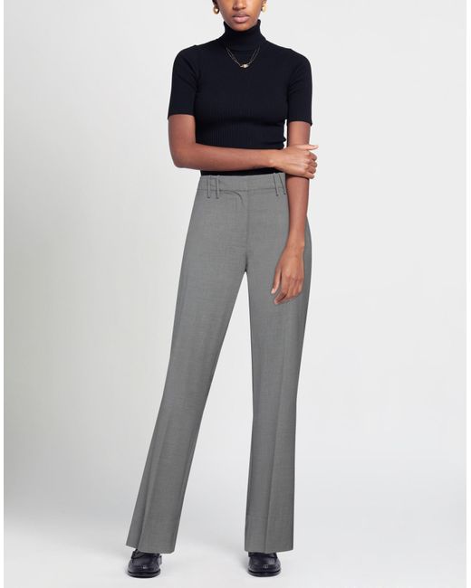 Ganni Gray Pants Ecovero Viscose, Recycled Polyamide, Elastane, Polyester