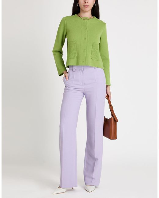 Anneclaire Green Cardigan Virgin Wool, Cashmere, Polyamide, Elastane