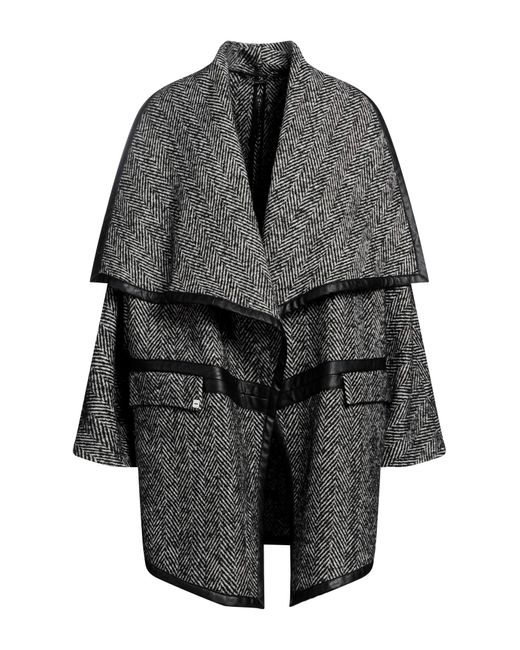 Manila Grace Gray Overcoat & Trench Coat