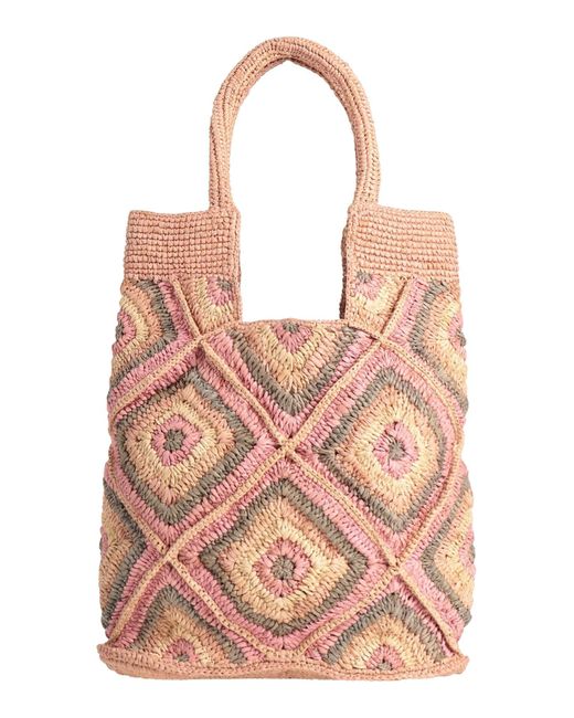 MADE FOR A WOMAN Pink Made For A -- Pastel Shoulder Bag Straw