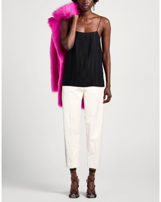 MEIMEIJ White Pants Cotton, Polyester, Polyamide, Acetate, Elastane