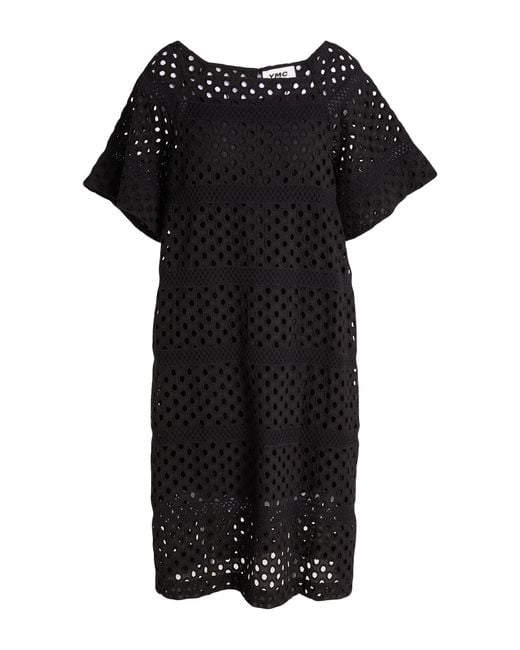 YMC Women's Black Midi Dress Cotton