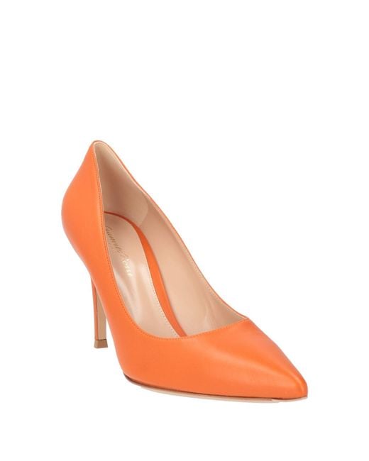 Gianvito Rossi Orange Pumps Leather