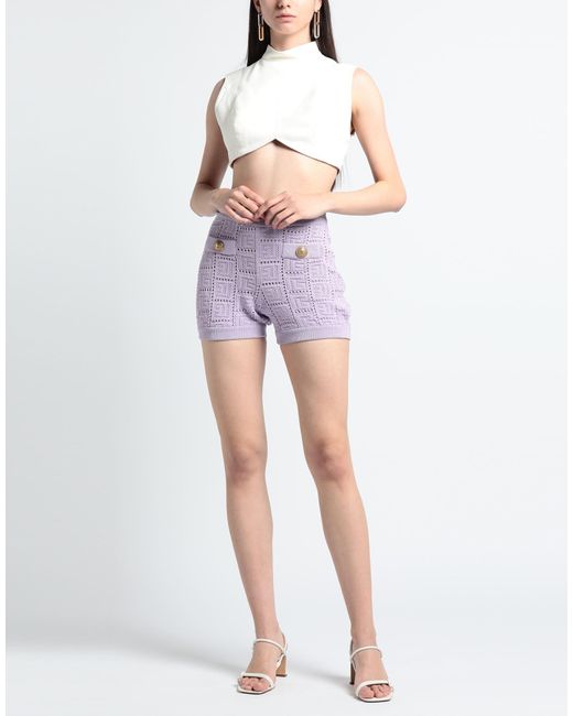 Balmain Purple Shorts & Bermuda Shorts