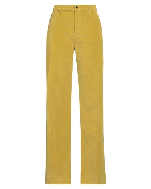 TRUE NYC Yellow Pants Cotton, Lyocell, Elastane