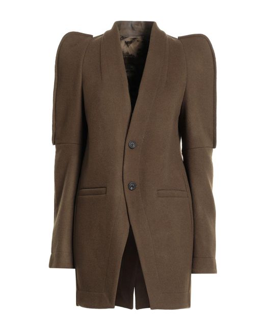 Rick Owens Brown Military Blazer Virgin Wool