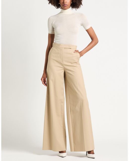 Max Mara Natural Pants Cotton, Elastane