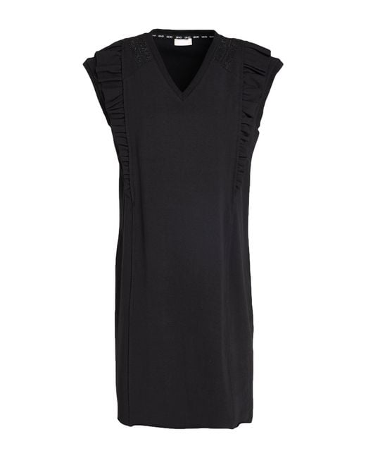 Liu Jo Black Mini Dress Cotton, Elastane