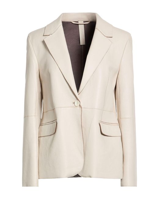 THE JACK AND JACKIE LEATHERS Natural Blazers