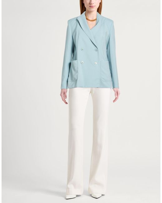 Weekend by Maxmara Blue Blazer Virgin Wool