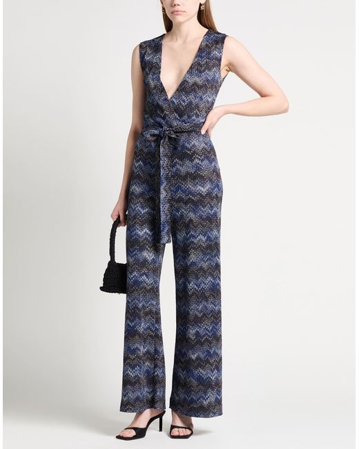 Missoni Blue Jumpsuit Viscose, Cupro, Polyester