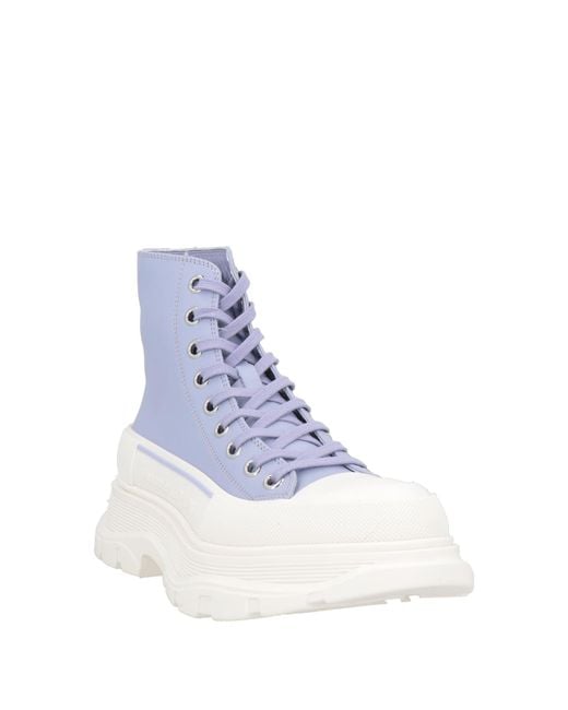 McQueen Blue Ankle Boots