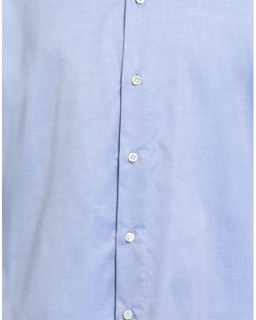 Luigi Borrelli Napoli Blue Shirt for men