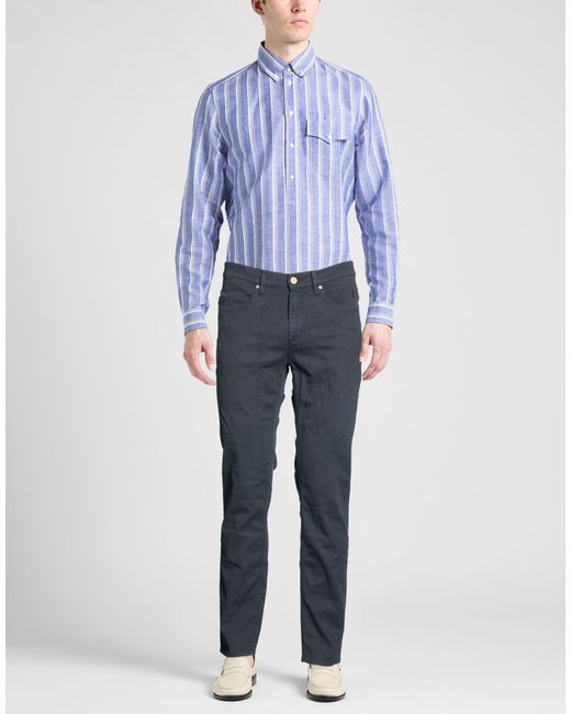 Jeckerson Blue Trouser for men