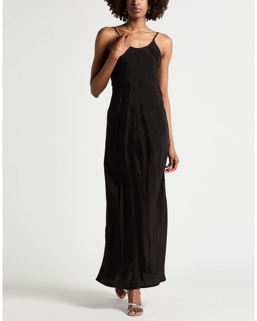 Masnada Black Maxi Dress Cupro
