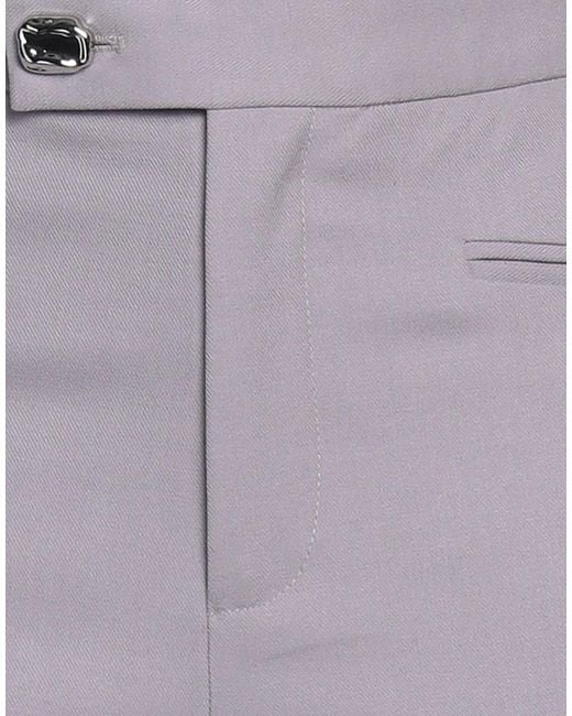 Isabelle Blanche Gray Lilac Pants Polyester, Viscose, Wool, Elastane