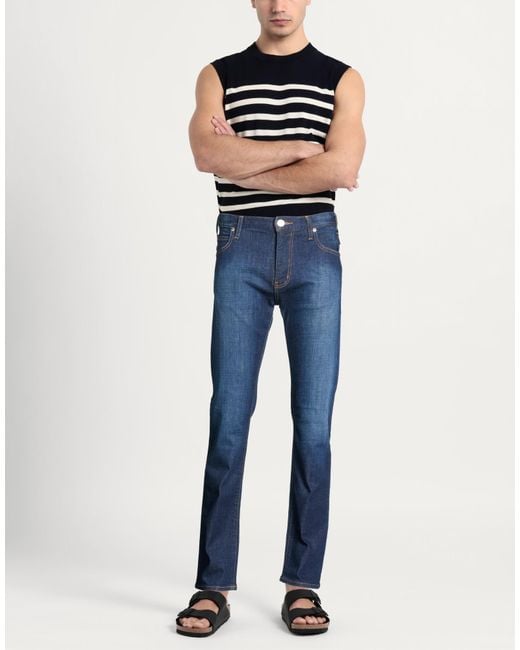 Armani Jeans Blue Jeans Cotton, Elastane for men