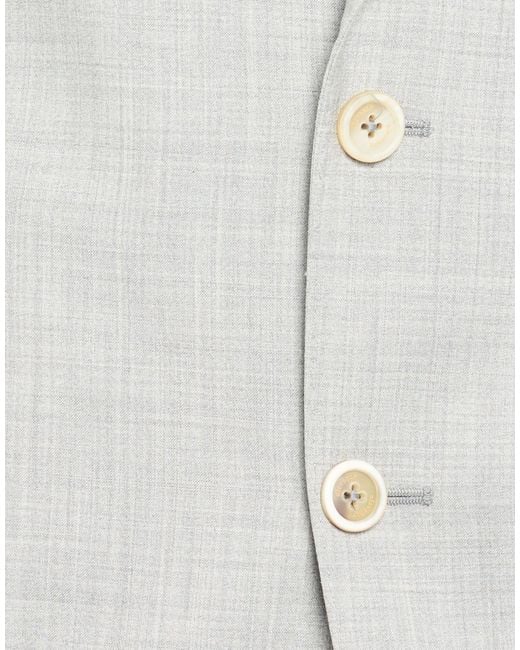 Eleventy White Light Suit Wool, Silk for men