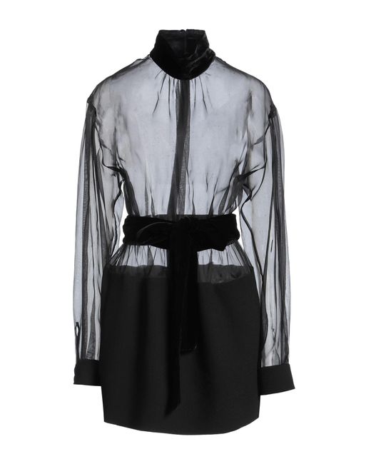 Dolce & Gabbana Black Mini Dress Silk, Wool, Viscose, Elastane, Polyamide