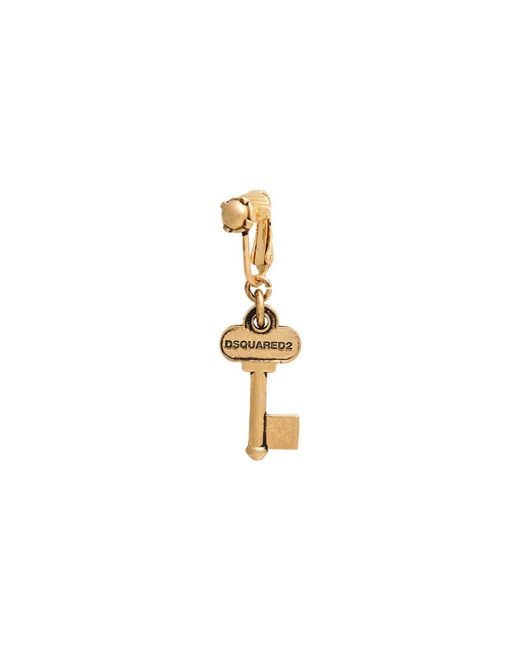 DSquared² White Single Earring Tin Alloy, Brass for men