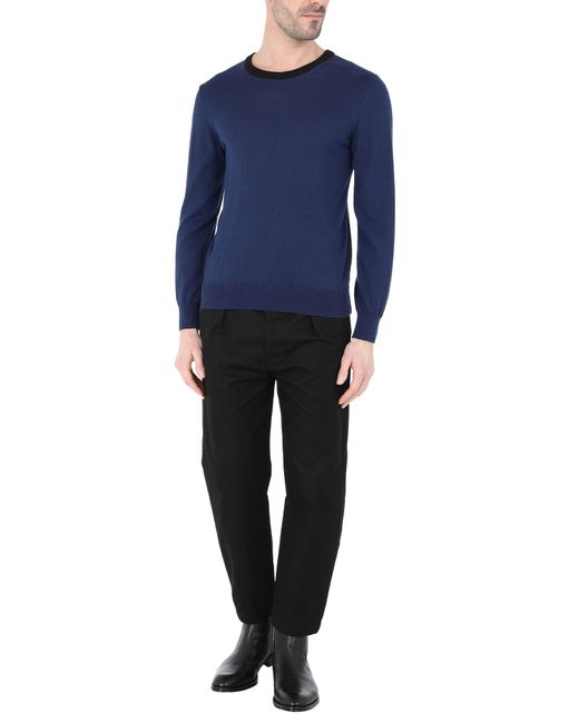 Andrea Fenzi Blue Sweater Wool, Acrylic for men