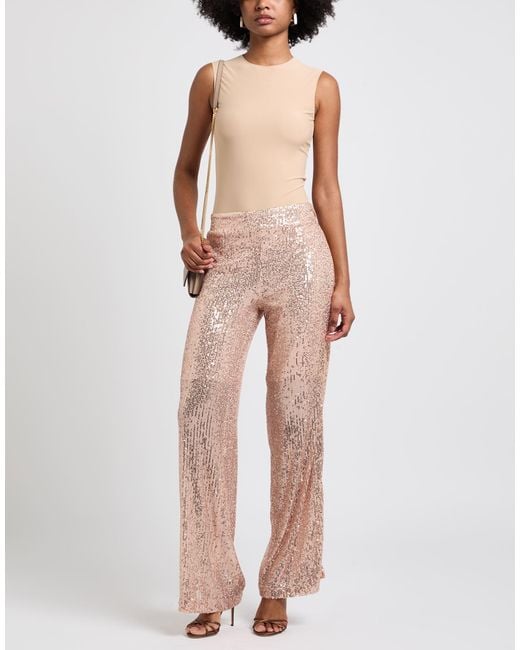 Violanti Pink Pants Polyester, Elastane