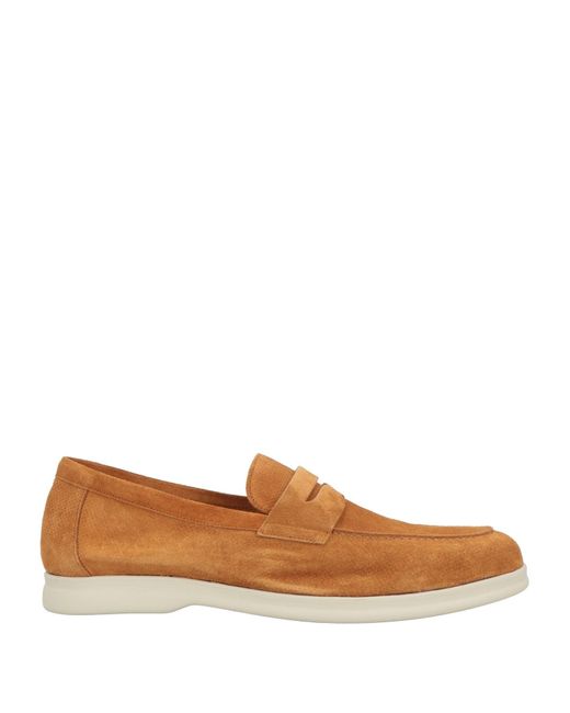 Calce Brown Mustard Loafers Leather for men
