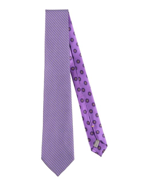 Corbata y pajarita Canali de hombre de color Purple