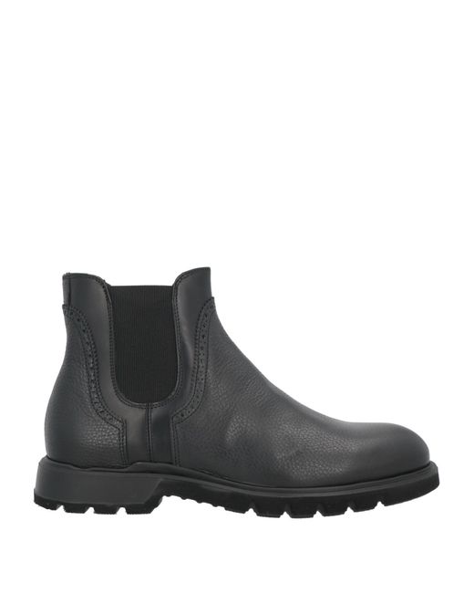 Giovanni Conti Black Ankle Boots Soft Leather for men